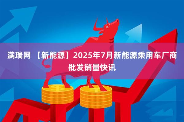 满瑞网 【新能源】2025年7月新能源乘用车厂商批发销量快讯