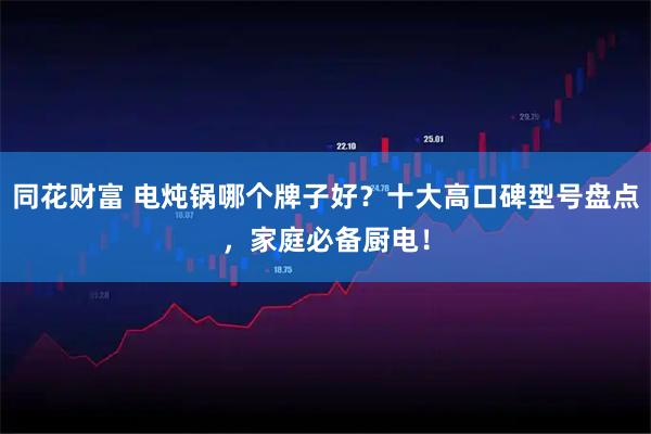 同花财富 电炖锅哪个牌子好？十大高口碑型号盘点，家庭必备厨电！